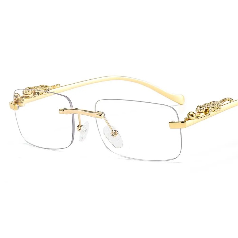 Luxury Zone - Lunettes de soleil carrées sans monture